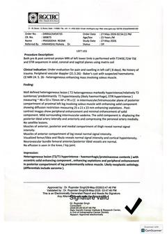 MRI left leg: report (RGCIRC)
